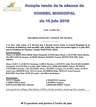 Compte rendu du 18.06.2015